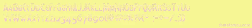 ShadowNormal Font – Pink Fonts on Yellow Background