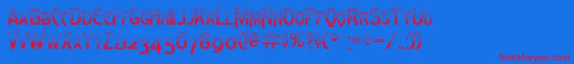 ShadowNormal Font – Red Fonts on Blue Background