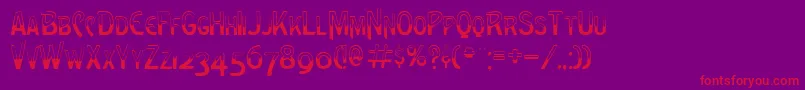 ShadowNormal Font – Red Fonts on Purple Background