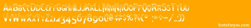 ShadowNormal Font – White Fonts on Orange Background