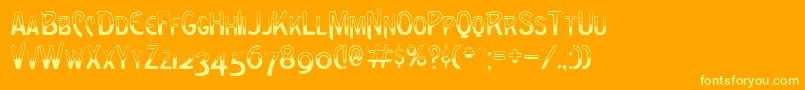 ShadowNormal Font – Yellow Fonts on Orange Background