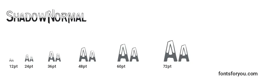 ShadowNormal Font Sizes