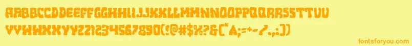 Beastian Font – Orange Fonts on Yellow Background