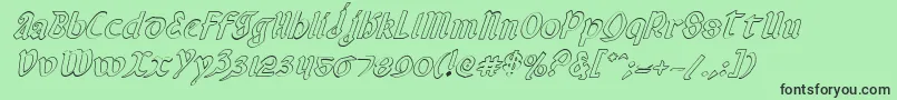 Valeriusoi Font – Black Fonts on Green Background