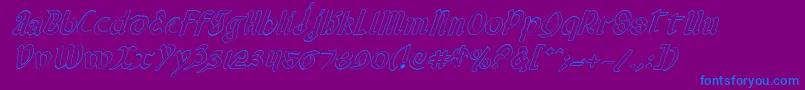 Valeriusoi Font – Blue Fonts on Purple Background