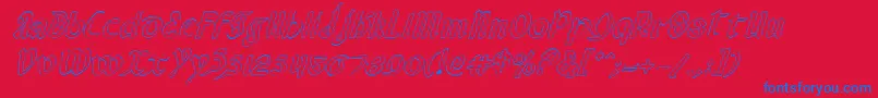 Valeriusoi Font – Blue Fonts on Red Background