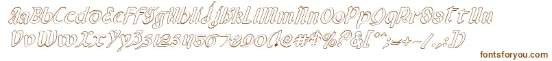Шрифт Valeriusoi – коричневые шрифты на белом фоне