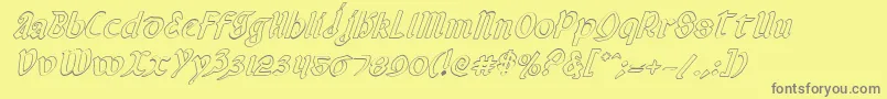 Valeriusoi Font – Gray Fonts on Yellow Background