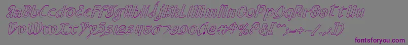 Шрифт Valeriusoi – фиолетовые шрифты на сером фоне