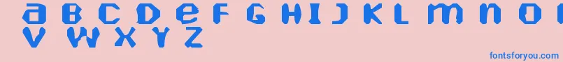 HeartelyFontely Font – Blue Fonts on Pink Background