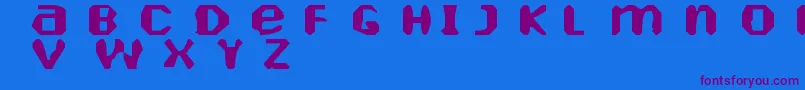 HeartelyFontely Font – Purple Fonts on Blue Background