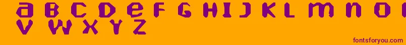 HeartelyFontely Font – Purple Fonts on Orange Background