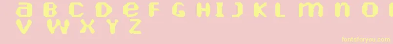 HeartelyFontely Font – Yellow Fonts on Pink Background