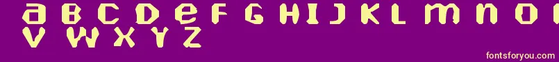 HeartelyFontely Font – Yellow Fonts on Purple Background