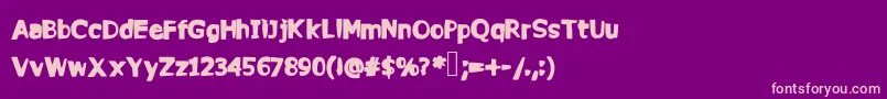 Commy Font – Pink Fonts on Purple Background