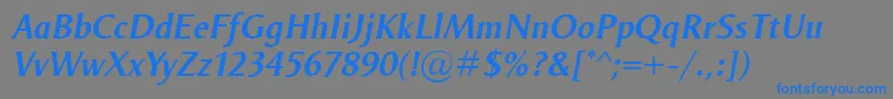 OdenseDemiItalic Font – Blue Fonts on Gray Background