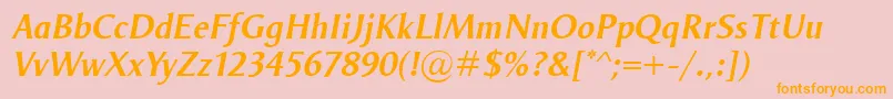OdenseDemiItalic Font – Orange Fonts on Pink Background