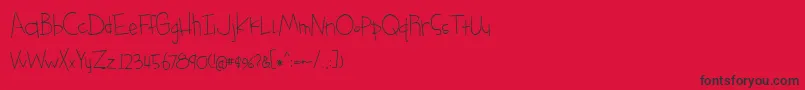 BmdSomethingBlueRegular Font – Black Fonts on Red Background