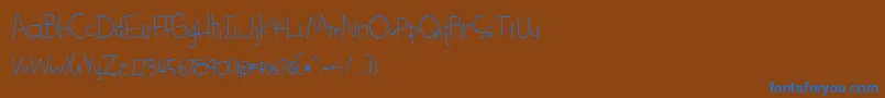 BmdSomethingBlueRegular Font – Blue Fonts on Brown Background