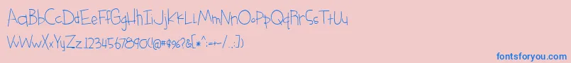 BmdSomethingBlueRegular Font – Blue Fonts on Pink Background