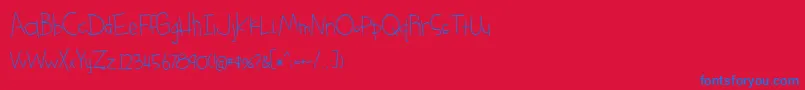 BmdSomethingBlueRegular Font – Blue Fonts on Red Background