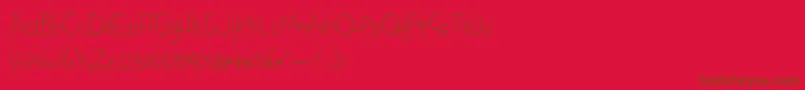 BmdSomethingBlueRegular Font – Brown Fonts on Red Background