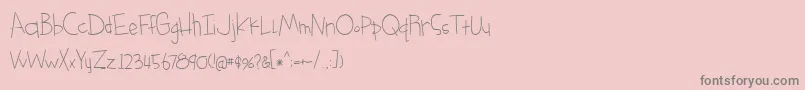 BmdSomethingBlueRegular Font – Gray Fonts on Pink Background