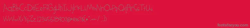 BmdSomethingBlueRegular Font – Gray Fonts on Red Background