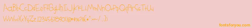 BmdSomethingBlueRegular Font – Orange Fonts on Pink Background