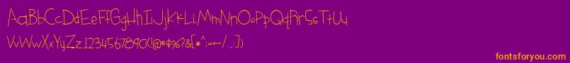 BmdSomethingBlueRegular Font – Orange Fonts on Purple Background