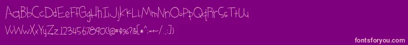 BmdSomethingBlueRegular Font – Pink Fonts on Purple Background