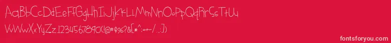 BmdSomethingBlueRegular Font – Pink Fonts on Red Background