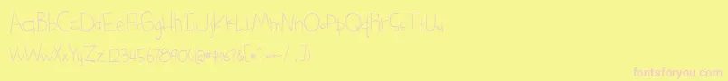 BmdSomethingBlueRegular Font – Pink Fonts on Yellow Background