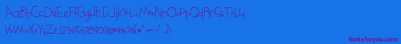 BmdSomethingBlueRegular Font – Purple Fonts on Blue Background