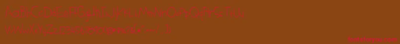 BmdSomethingBlueRegular Font – Red Fonts on Brown Background
