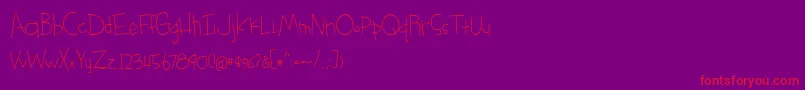 BmdSomethingBlueRegular Font – Red Fonts on Purple Background