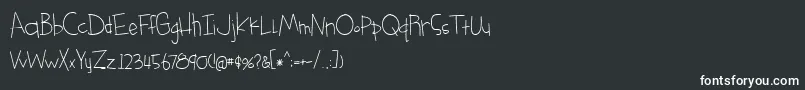 フォントBmdSomethingBlueRegular – 白い文字