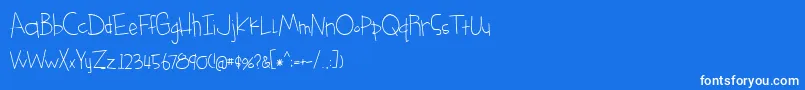 BmdSomethingBlueRegular Font – White Fonts on Blue Background