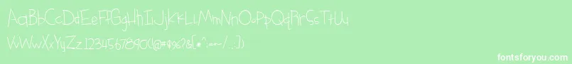 BmdSomethingBlueRegular Font – White Fonts on Green Background
