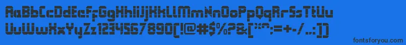 QueuebrickOpenblack Font – Black Fonts on Blue Background