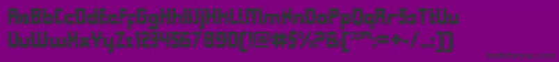 QueuebrickOpenblack-Schriftart – Schwarze Schriften auf violettem Hintergrund