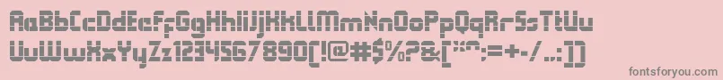 QueuebrickOpenblack Font – Gray Fonts on Pink Background