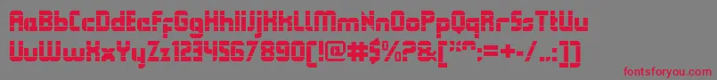 QueuebrickOpenblack Font – Red Fonts on Gray Background