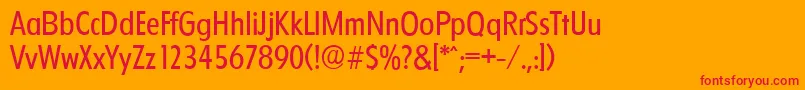 FloridaserialRegular Font – Red Fonts on Orange Background