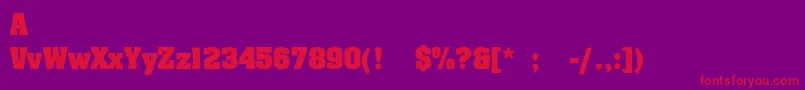 AmsterdamLight Font – Red Fonts on Purple Background