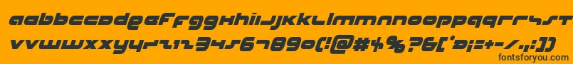 Unisolcondital Font – Black Fonts on Orange Background