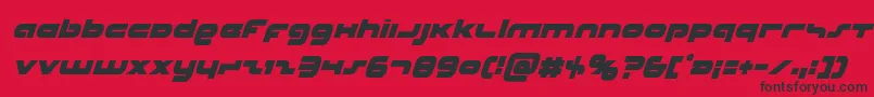 Unisolcondital Font – Black Fonts on Red Background