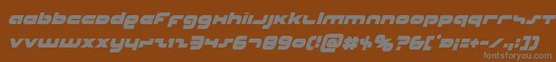 Czcionka Unisolcondital – szare czcionki na brązowym tle