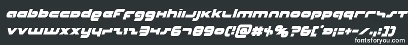 フォントUnisolcondital – 黒い背景に白い文字