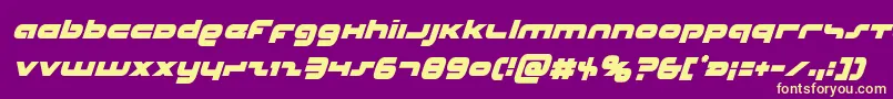 Unisolcondital Font – Yellow Fonts on Purple Background